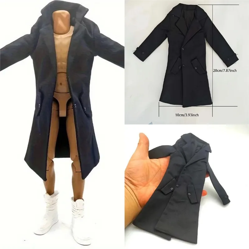 

1/6 Scale Tight Coat Long Windbreaker Clothes Model for 12in Narrow Body Action Figure dolls