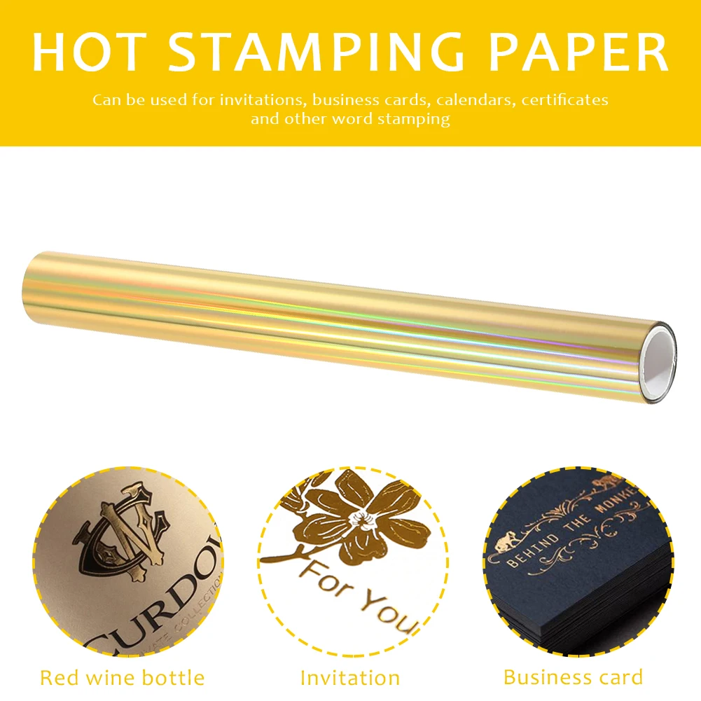 Picture 5: 19.3cmx5m Holographic Heat Transfer Paper DIY Crafts Heat Activated Foil Rolls