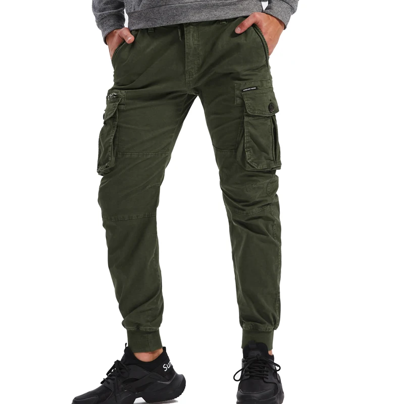 Nuovi pantaloni Cargo da uomo in cotone autunnale Multi tasche tuta Hiphop pantaloni da viaggio stile Safari High Street Pantalon Homme