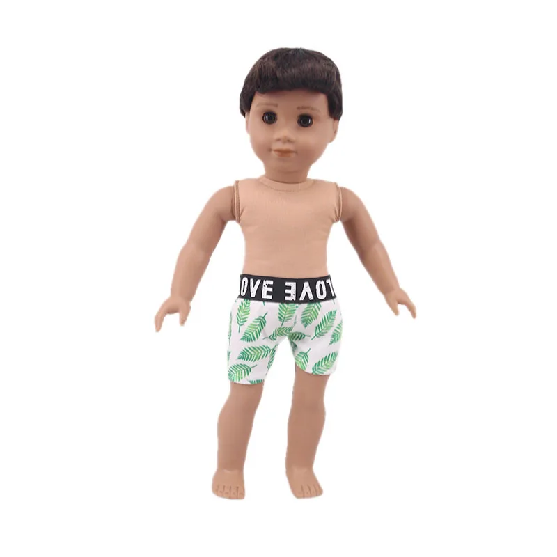 Handmade Men\'s Skinny Swim Shorts Underpants Fit 18Inch Doll & 43cm Reborn Baby Doll Clothes Accessories Doll Panty Generation