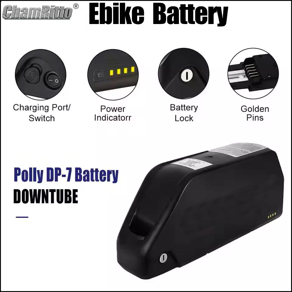 Cham Rider 36V 48V 52V 60V 72V 1000W EBike Battery 25Ah 30 40 45 50 60Ah Electric Vehicle Bicycle Lower Tube 2000W Litio Battery