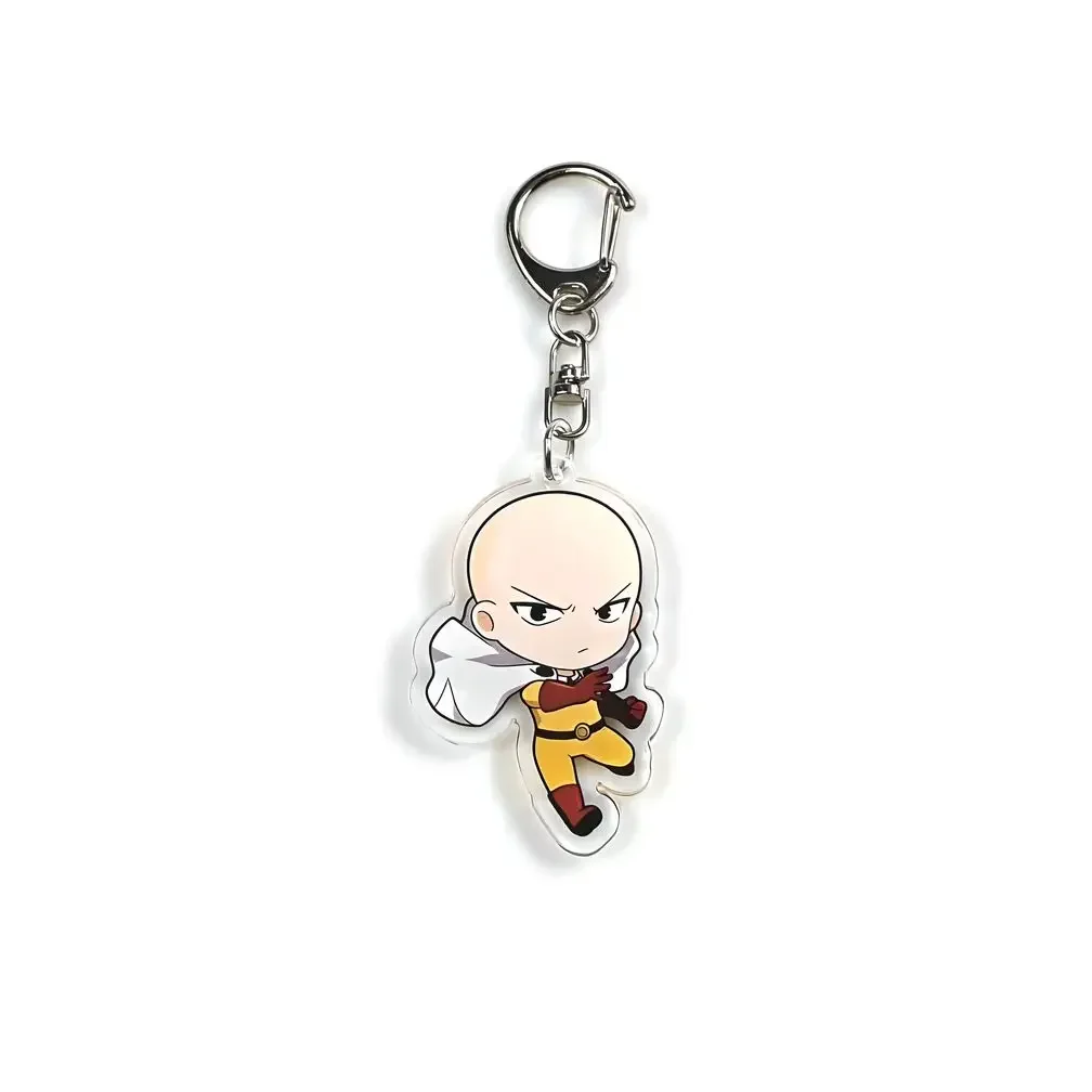 One-Punch Man Acrylic Cartoon Anime Pendant Keychains Holder Car Key Chain Key Ring Phone Bag Hanging Jewelry Gifts Accessories