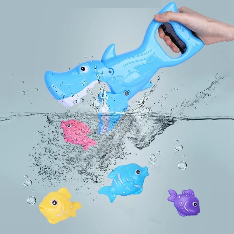 Colorful Cute Toy Claw Catcher Baby Bath Toy Fish Children Play Water Game Shower Toy Set