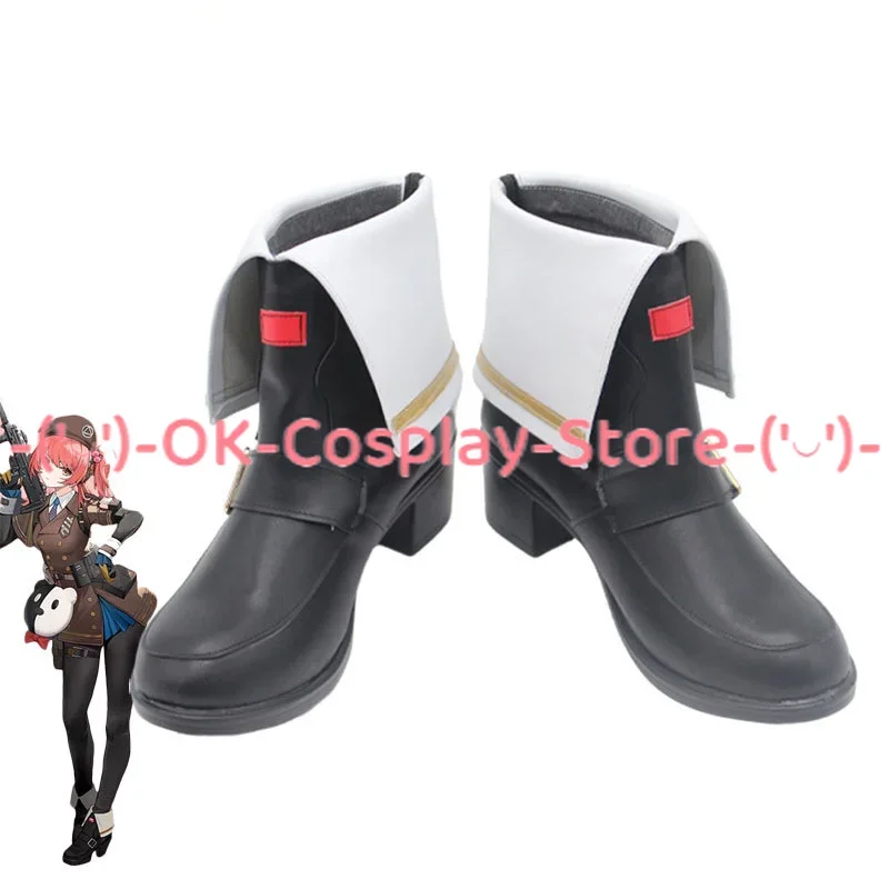 Gioco Ragazze Frontline Lynn Scarpe Cosplay Stivali di Carnevale di Halloween Cosplay Prop Anime Scarpe in pelle PU Realizzate su misura