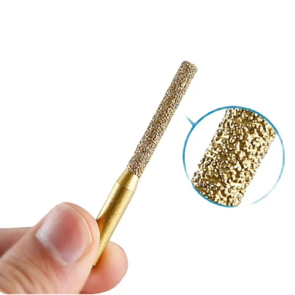 1Pcs Engraving Trimming Machine Brazed Diamond Router Bit 6.35mm For Marble Granite Ceramic Tile Stone Milling Cuter