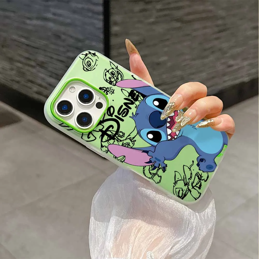 ديزني غرزة الأزياء للصدمات سيليكون ماتي لون الحلوى جراب هاتف ل ممن لهم Reno14 Reno13 Reno12 Reno11 Reno10 F برو 4G 5G #6