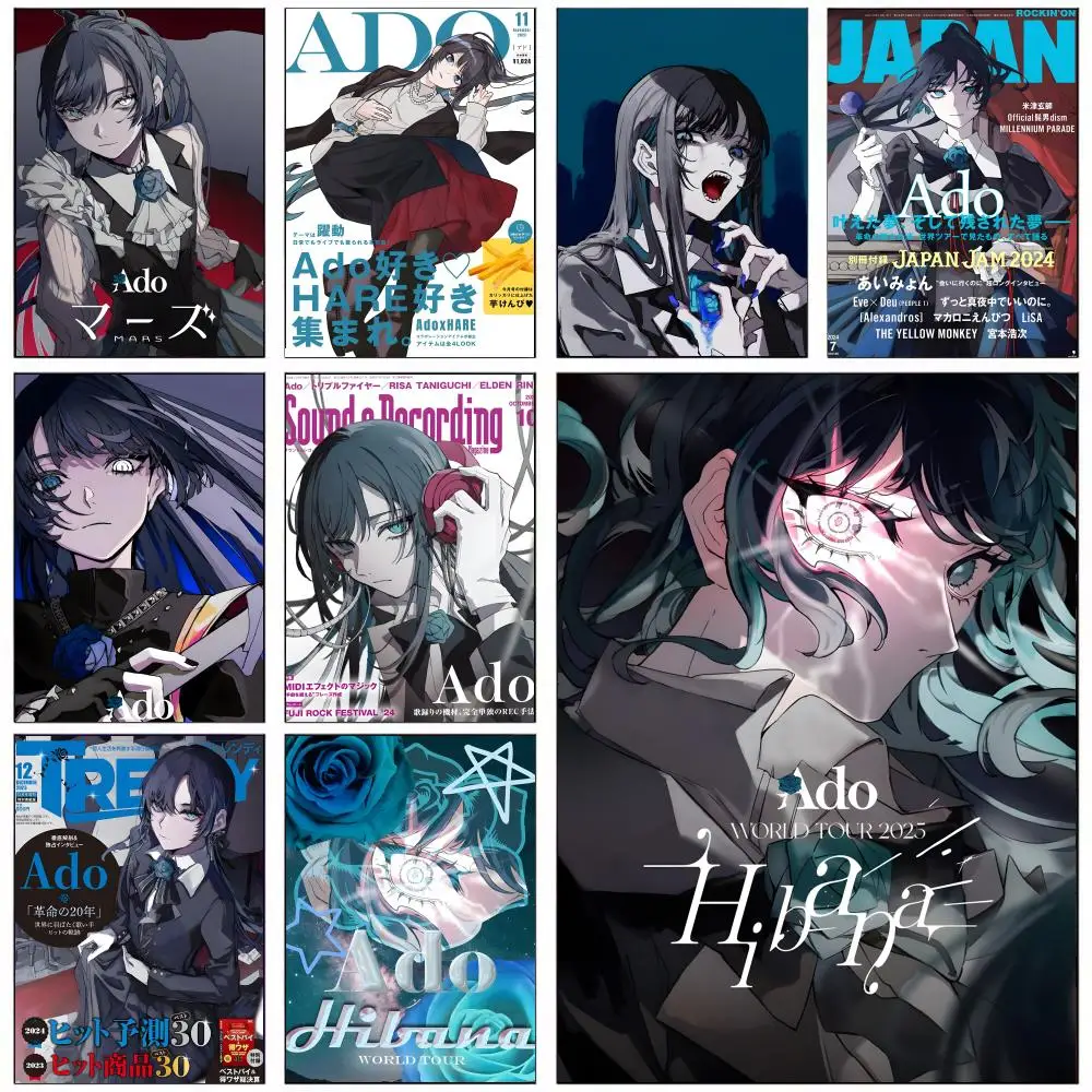 ملصق Anime A-Ado عالي الدقة لتزيين الحائط ذاتي اللصق للمنزل والمكتب وغرفة النوم وخيار أكثر مثاليًا للهدايا