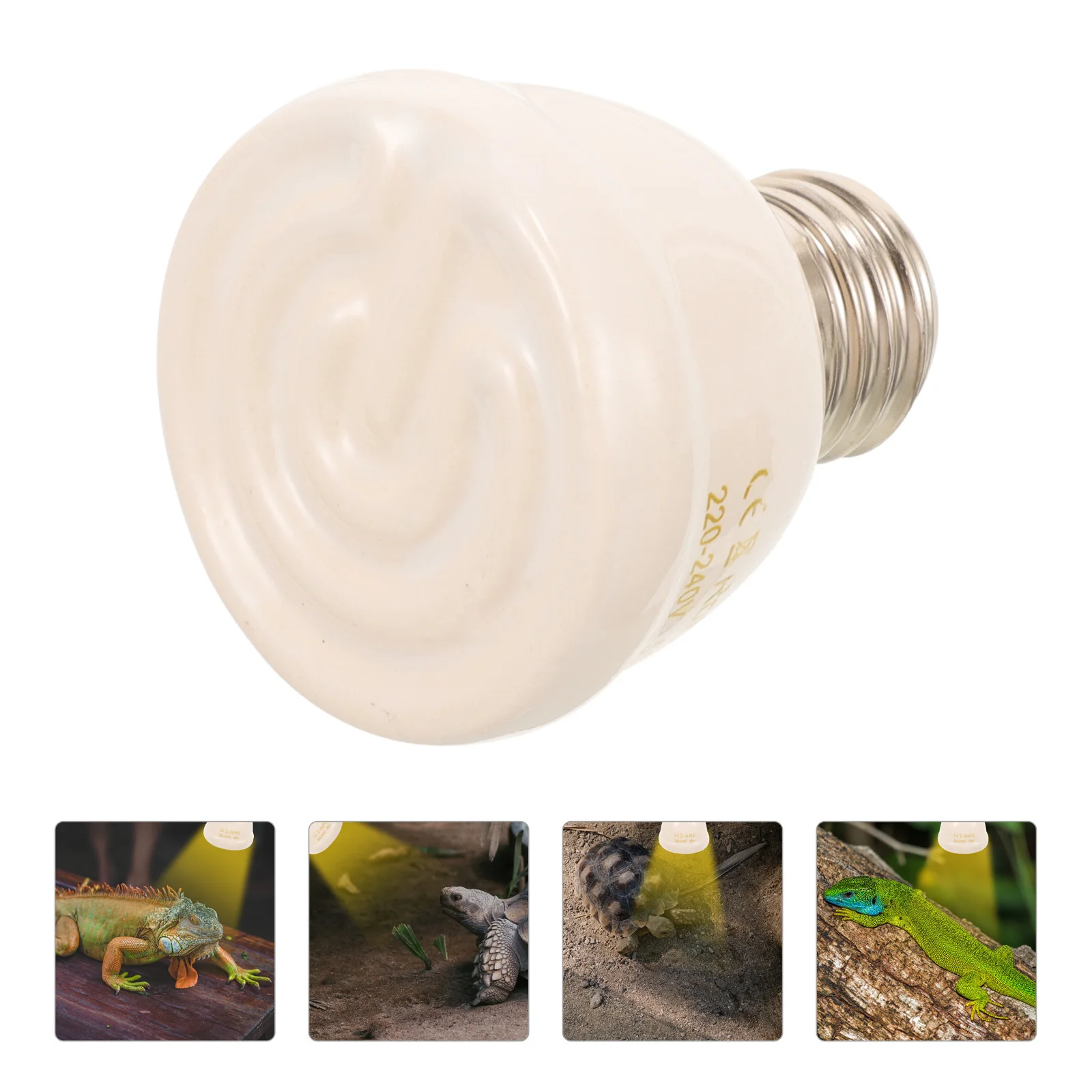 

E27 Ceramic Reptile Heat Lamp Bulb Heating Bulb Fast Warming for Turtles Lizards Bearded Dragons Terrarium Heat Light