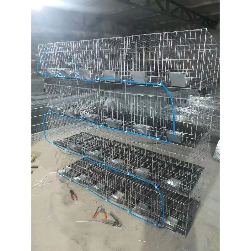 Large Capacity 24 Cells Rabbit Breeding Cage Extra Wide Space Complete Fittings for All Age Rabbits  HJ-RC24