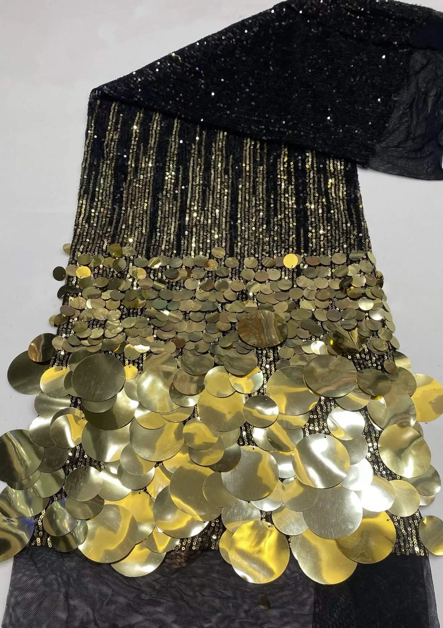 5 Yards Sequins Tulle Lace African Lace Fabric 2026 High Quality Embroidered Lace Fabric For Wedding Dress Sewing
