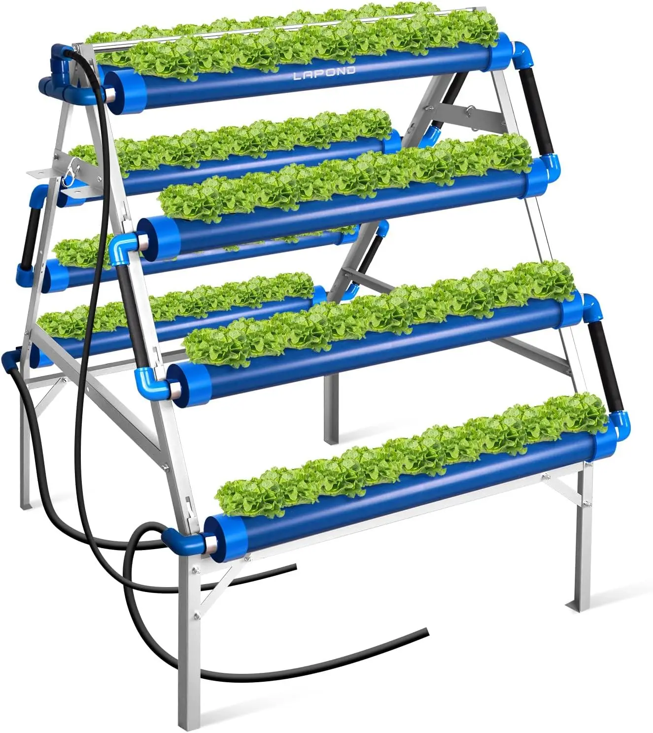 Hydroponics Growing System Kit A Type 72 Plant Sites Food Grade PVC U Pipes Vegetables Fruits Herbs Indoor Outdoor