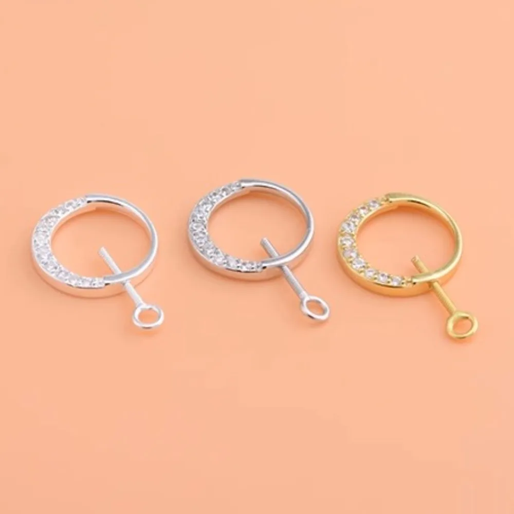 قلادة مستديرة من خيوط الفضة الإسترليني S925 ، يمكن وضعها في حبة ، قلادة الرقبة المصنوعة يدويًا ، قلادة وأسورة مصنوعة يدويًا ، 1 من مواد DIY