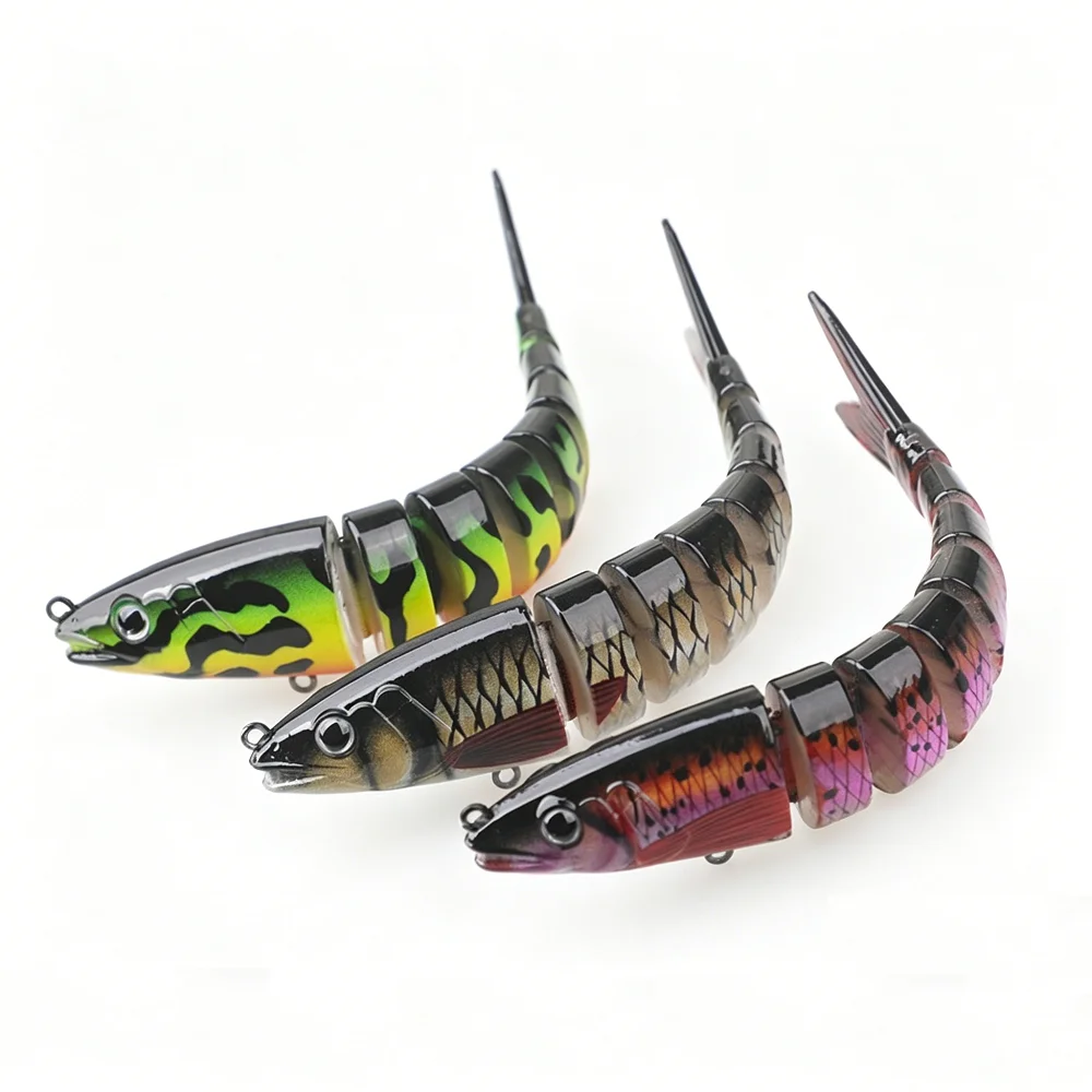3pcs 8 Segment 13cm/20g Fishing Lure Multi Jointed Swimbait Artificial Bait Slow Sinking Bionic Fishing Bait Cool Fishing Gear