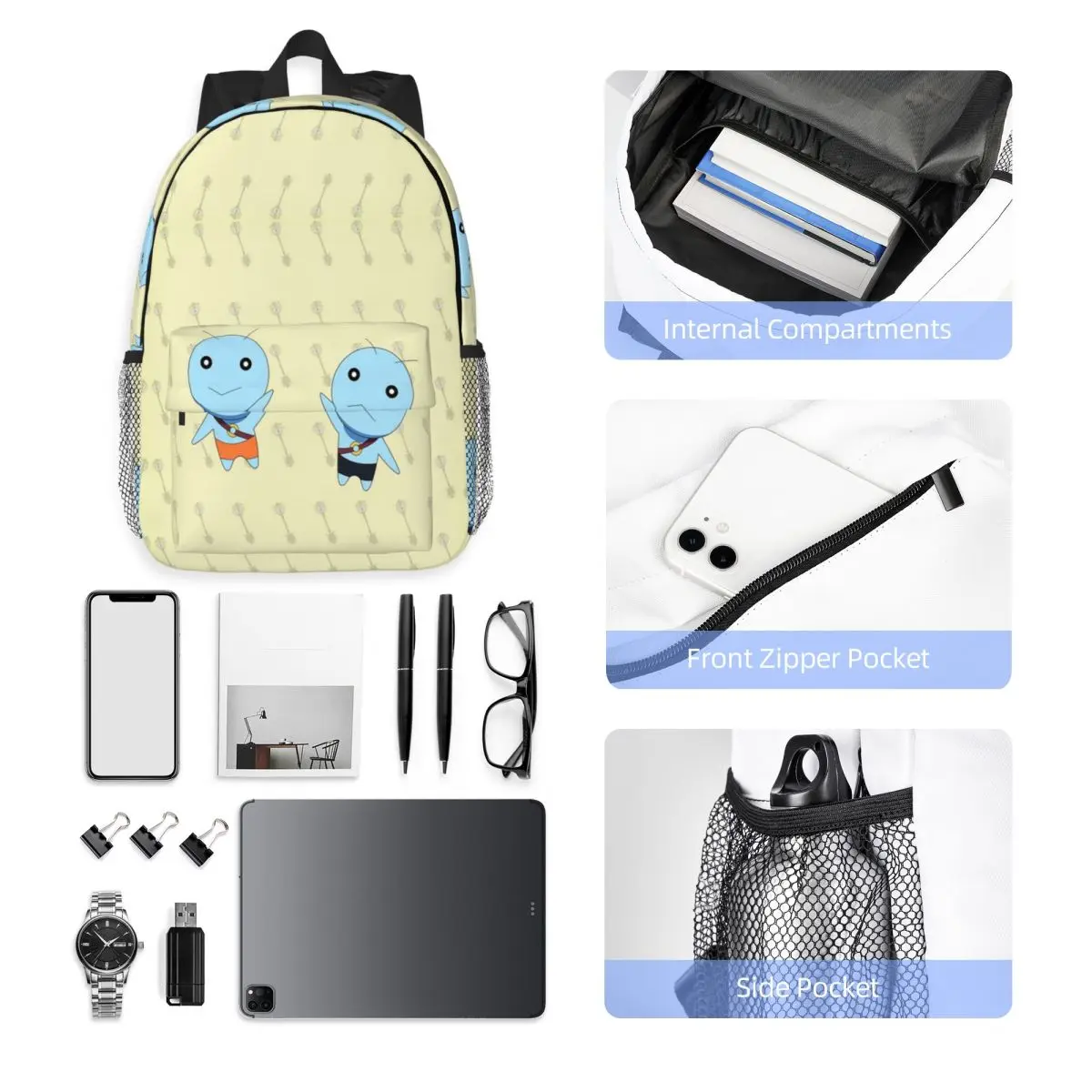 Gemini V Fairy Tail Backpack Student Boys Girls BookBag Men Women School Bag Laptop Shoulder Bags