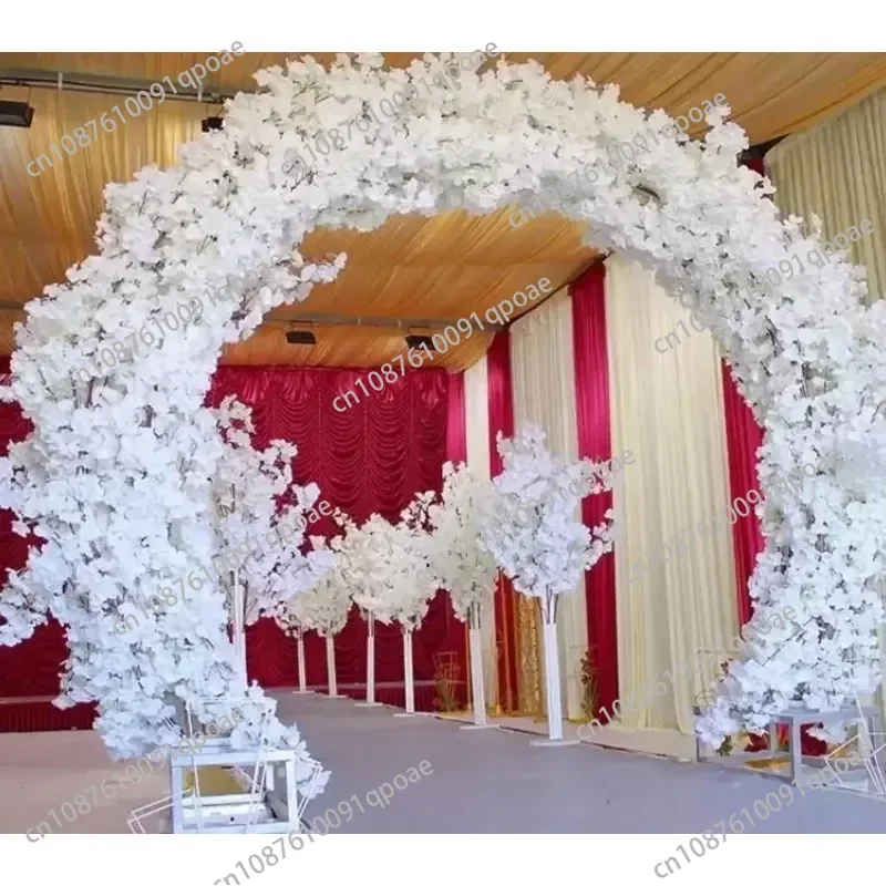 Artificial Cherry Blossom Fake Flower Garland White Pink Red Purple Available  for Wedding  Decoration
