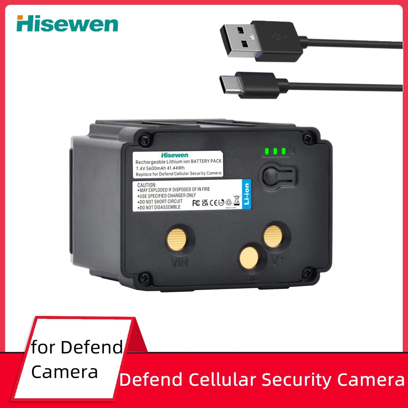 

1 шт. EM9 Defend аккумуляторная литий-ионная аккумуляторная батарея, совместимая с камерами Tactacam Defend, сотовой камерой безопасности 5600 мАч