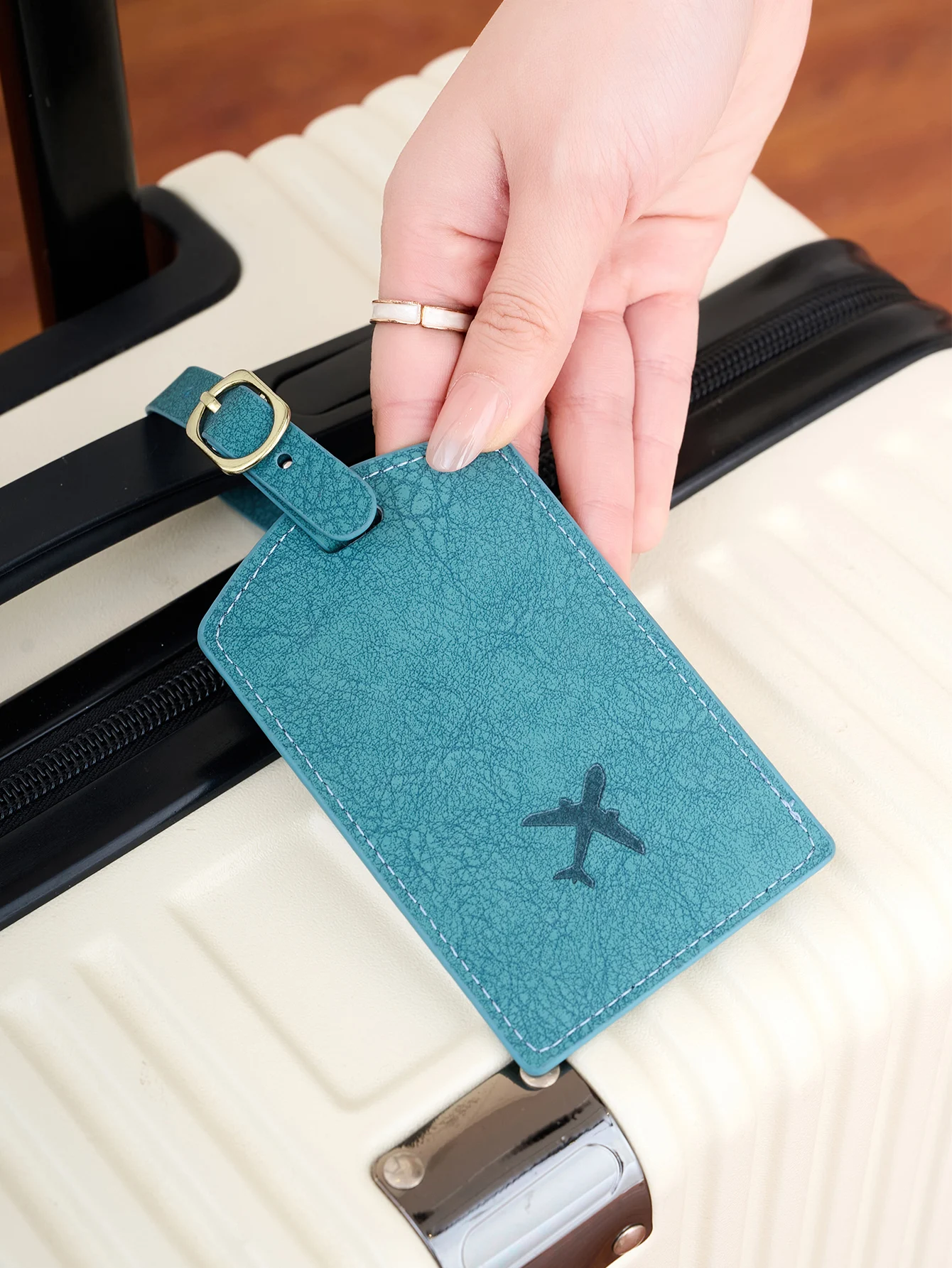

NEW PU leather luggage tag Men and Women Travel Accessories Anti-lost Suitcase Labels suitable for luggage and travel bags