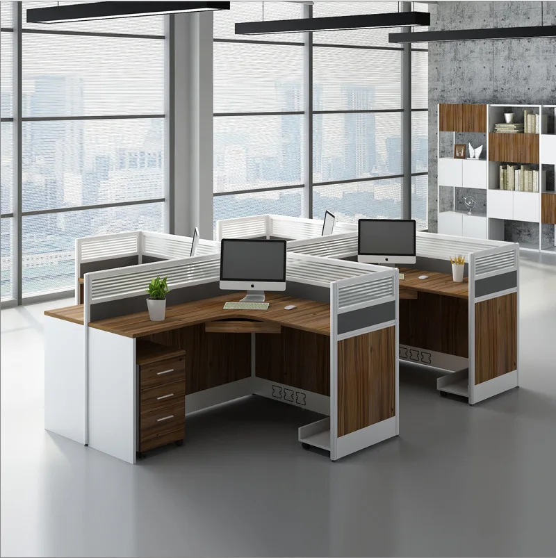 Desk Screen Card Space Staff Desk Chair Combination Office Furniture