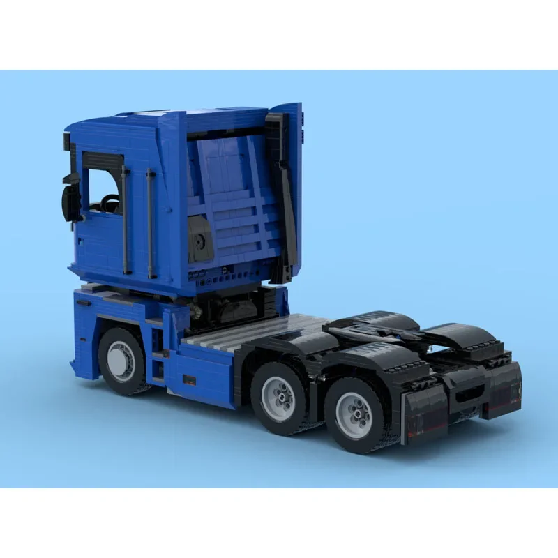 MOC-102146 Blue New Style 6x2 RC Truck Building Block Model 2372 Parts MOC Creative Boy Kids Birthday Building Block Toy