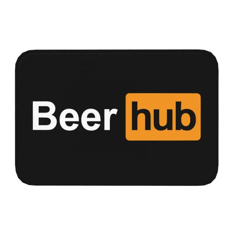Beer Hub Front Door Mat Anti-Slip Outdoor Absorbent Beerhub Doormat Garden Garage Entrance Rug Carpet Floor Mats Kitchen Rugs