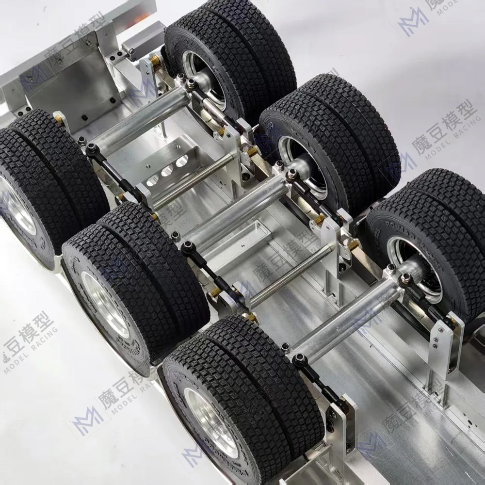 Remorque à jambes métalliques, conteneur de châssis, cadre de remorque pour camion Tamiya RC Scania R470 R620 770s R730, pièces de bricolage, accessoires de mise à niveau