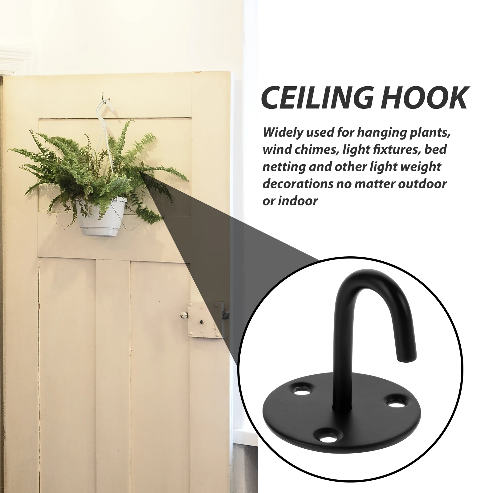 

Heavy Duty Stainless Steel Ceiling Black Metal Hanging Hook For Bathroom Home Plants Under Cabinet Hooks Ceiling Hanger Reliable