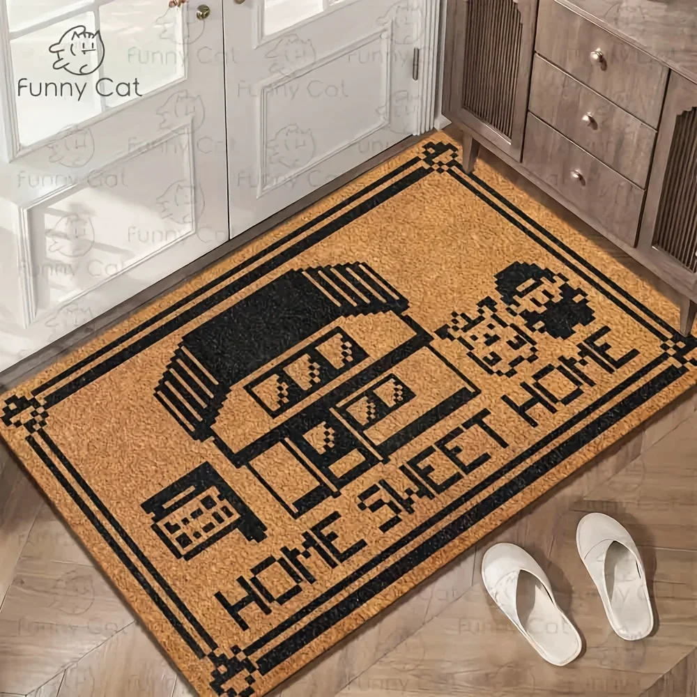 VIKAMA Pixel Style Door Mat - Durable And Resistant To Stains - Indoor And Outdoor Entrance Floor Mat - Home Decorative Carpet view 4