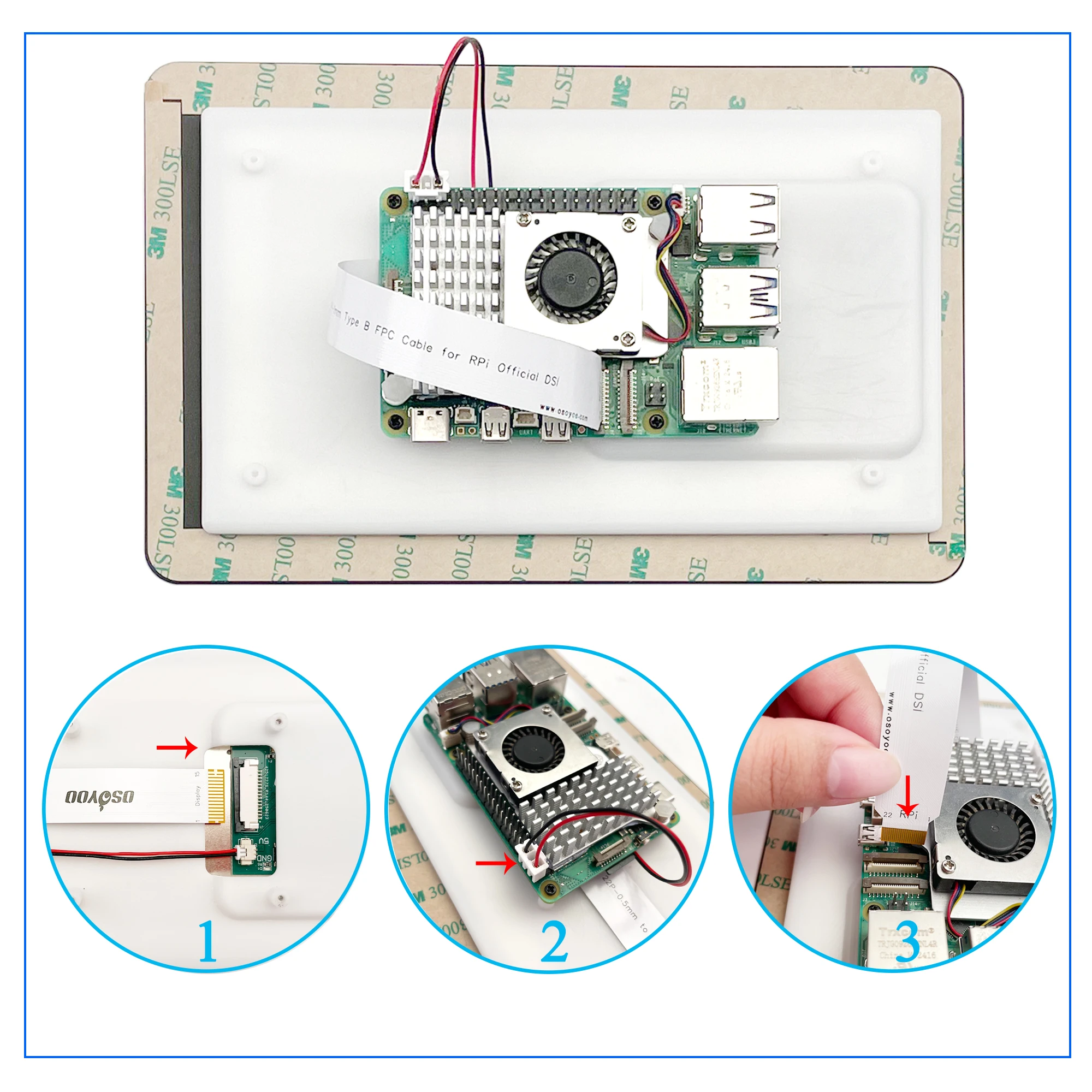 7" DSI IPS 720×1280 HD Capacitive Touchscreen for Raspberry Pi 5/4B/4B+/3A+ DSI & GPIO Powered Touch Anti-Fingerprint