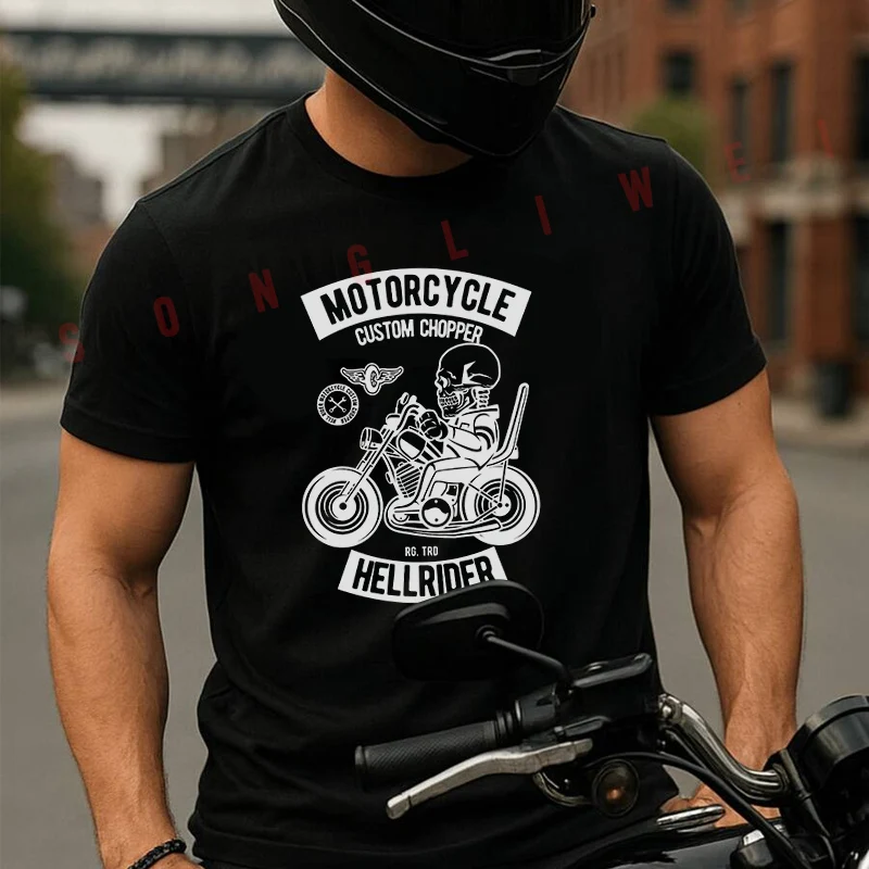 

Best Gift About Motorcycle And Bikers Moto Summer Cotton T-shirt Short Sleeved Casual Fashion Basic TShirt