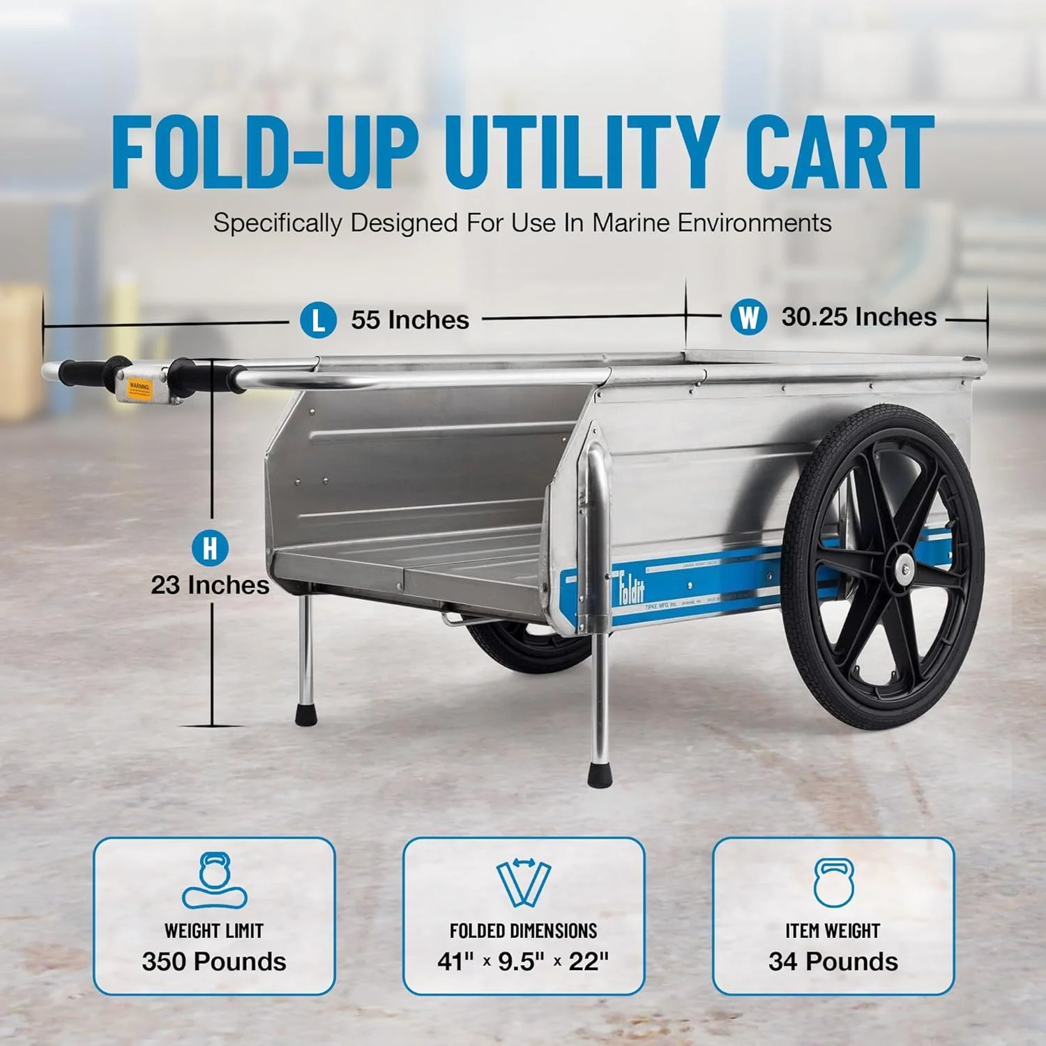 For Tipke 2100 Marine Fold-It Utility Cart