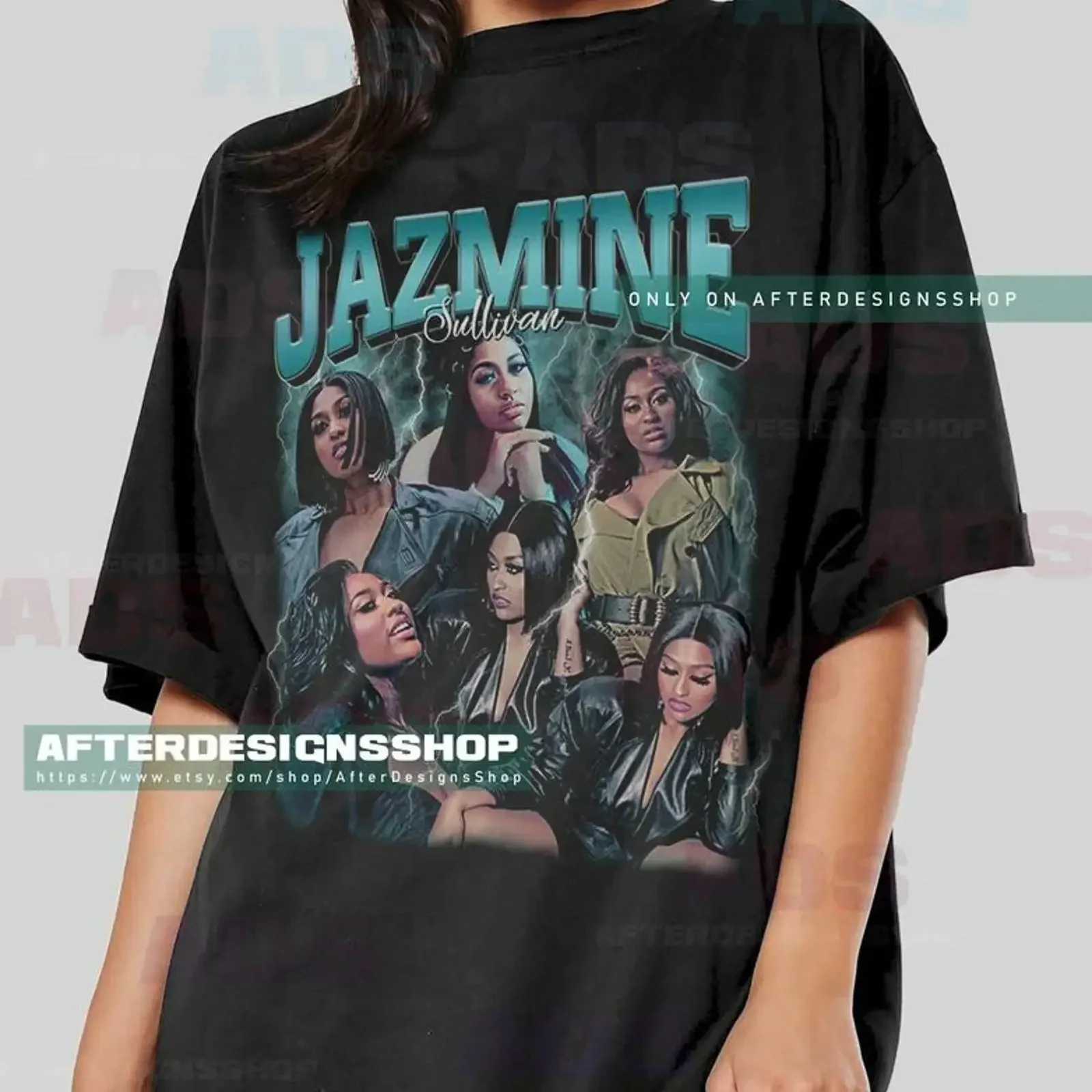 Jazmine Sullivan T Shirt Vintage 90s Rapper vintage Washed graphic Top For Everyday Wear Soft streetwear Slightly Casual
