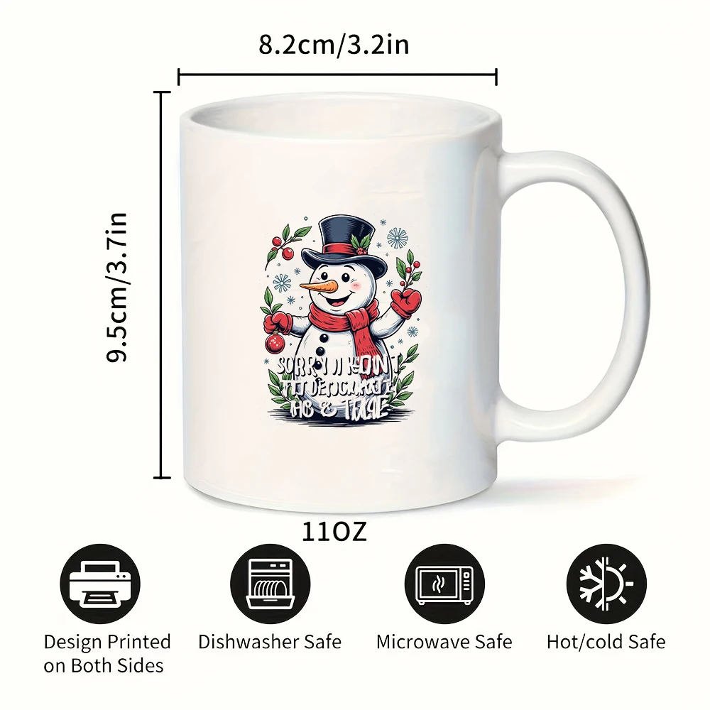 Taza de muñeco de nieve de 11oz + taza de Navidad de dibujos animados, regalo de Navidad, taza de agua para niños, taza de café de oficina familiar, regalo creativo