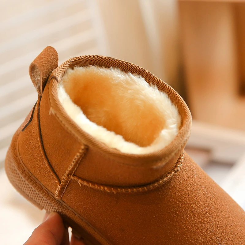 أحذية شتوية للأطفال لعام 2025 أحذية شتوية للأولاد مضادة للانزلاق أحذية شتوية للبنات أحذية أميرات منخفضة الجودة أحذية أطفال ناعمة دافئة 26-34