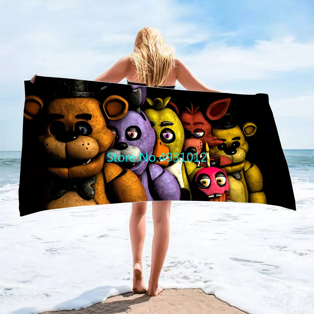 

Anime Five Nights At Freddys Shower Beach Towels Bath Towel Microfiber 70cmx140cm 3D Digital Printed Baby Child Kids Gift