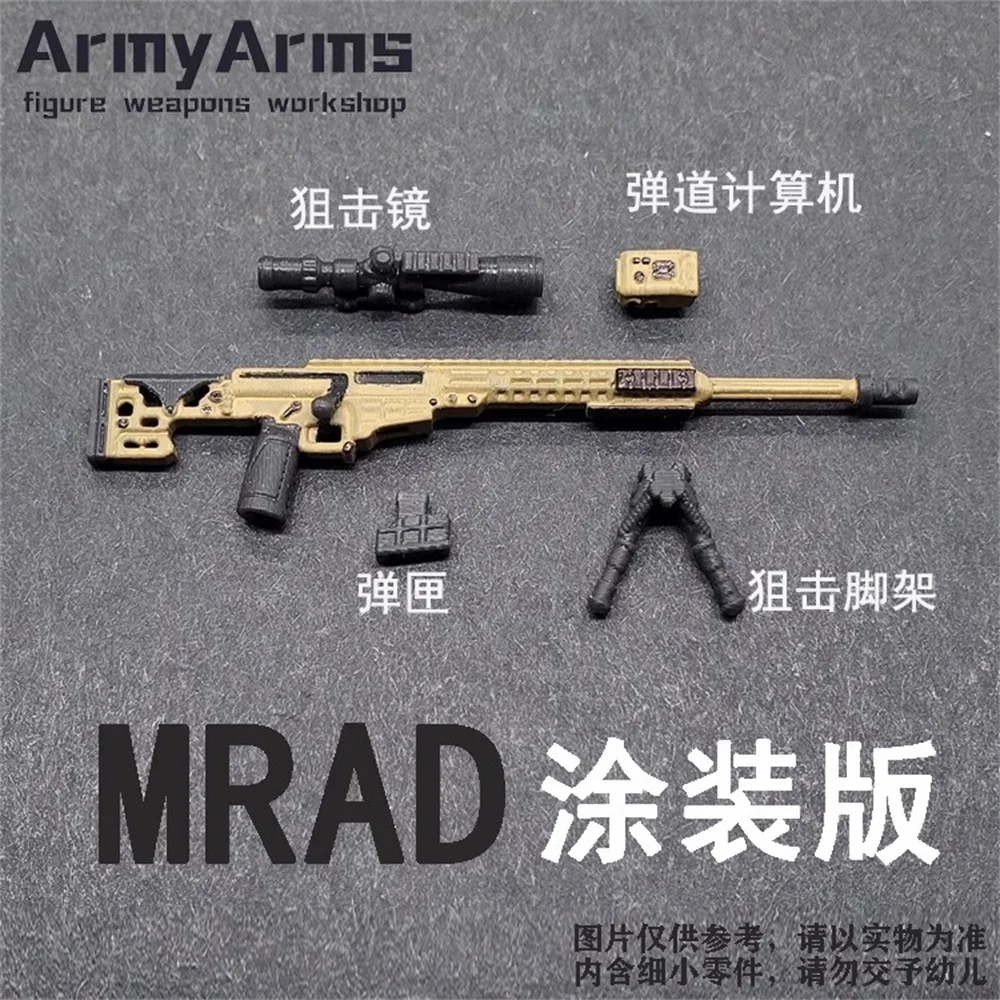 ArmyArms 1/50 Soldaat Pop Scène Props 5.5 CM MRAD Gun Plastic Model Speelgoed Voor Action Figure Op Voorraad