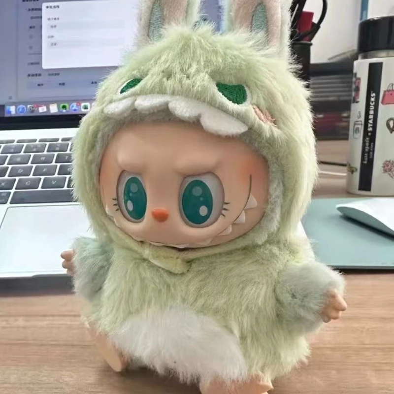 15cm 귀여운 미니 라부부 옷 카와이 만화 스타일의 비브 팬츠와 어울리는 신발 라부부 액세서리