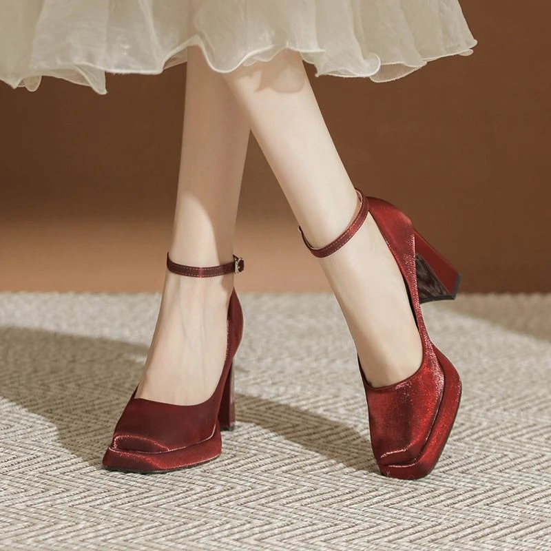 bridal-wedding-shoes-wine-red-satin-mary-jane-square-toe-chunky-heel-platform-high-heels-petite-women