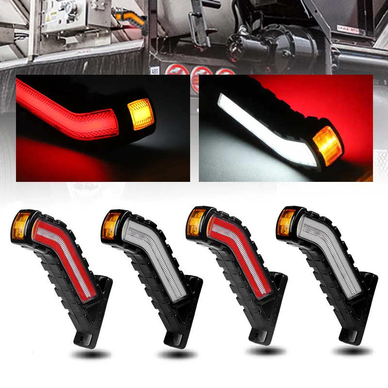 2x LED Side Marker Lights Flowing Turn Signals Lamp Universal For Cars SUV Vans Lorry Rvs Bus Boat Trailer Truck Pickup 12V 24V