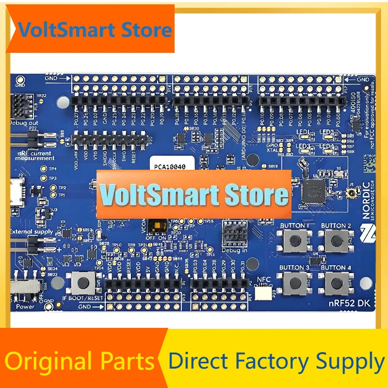 VoltSNRF52-DK Development Kit, Bluetooth BLE/Mesh/ANT/2.4GHz Multi-protocol, Support NRF52810/nRF52832 Development Board