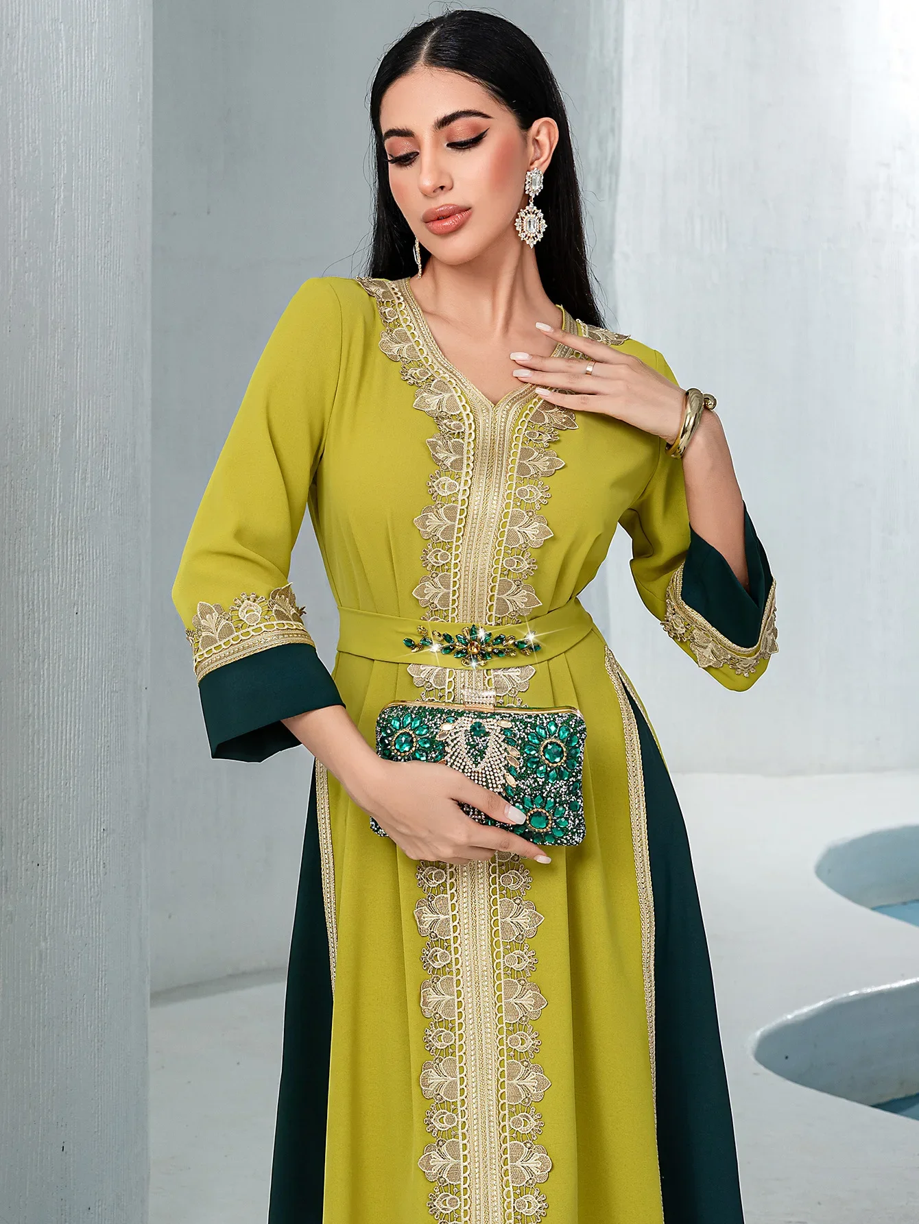 2025 été diamants Abaya dubaï caftan femmes mode musulmane longue Robe maroc Caftan Eid Djellaba Ramadan Islam Jalabiya Robe