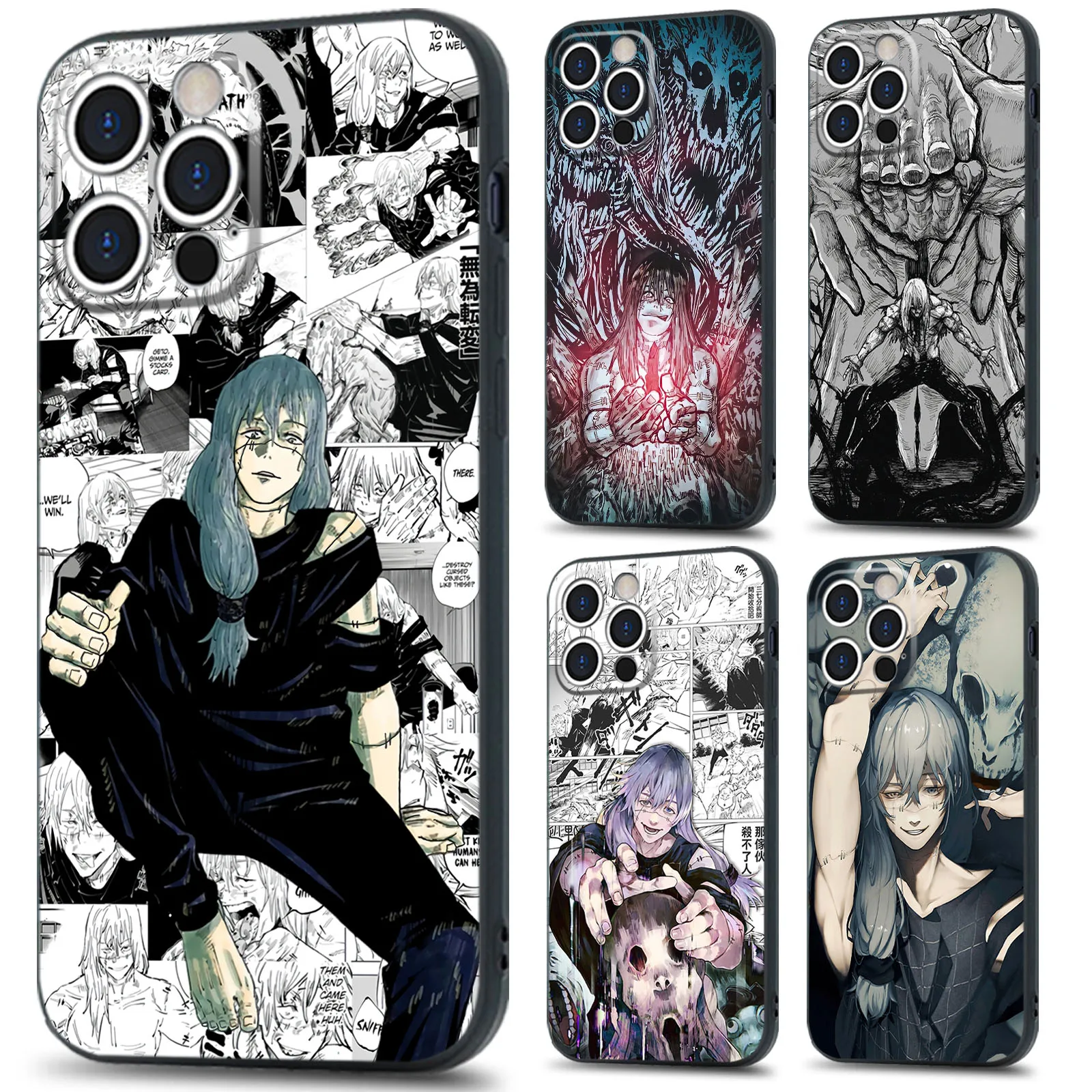 Mahito Anime Character TPU Silicone Phone Protective Case for iPhone Xr Xs 7 8 15 Plus 12 13 Mini 11 14 15 16 Pro Max