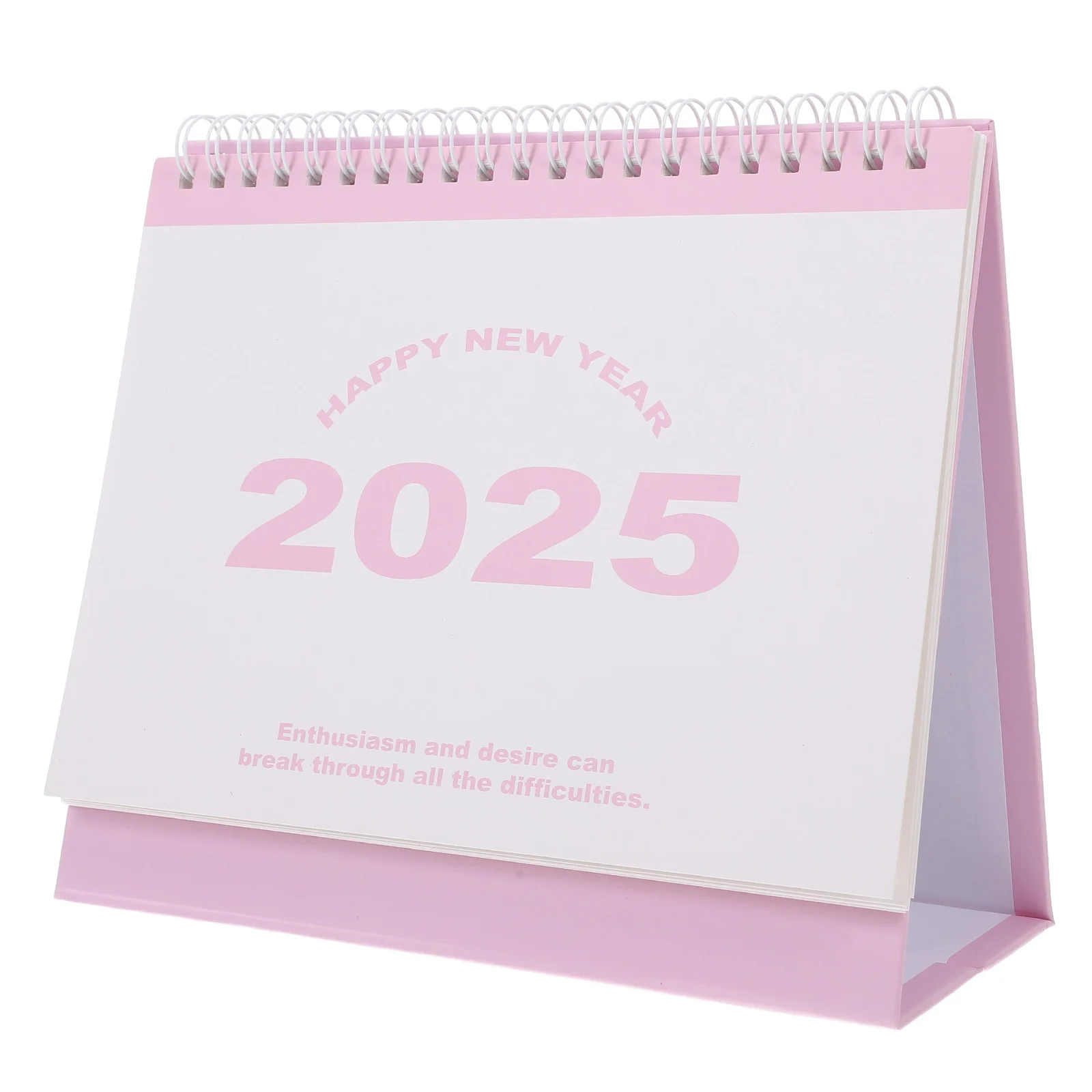 2025 Desk Calendar Small Aesthetic Flip Planner Firm Paper Binding Easy Page Turning Functional Monthly Calendar for Home Office