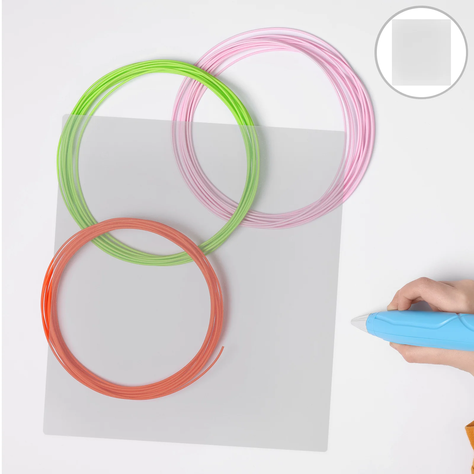 

10Pcs 3D Pen Art Mat Transparent Drawing Template for 3D Printing Pen DIY Craft Projects Thick Reusable Plastic Film Sheets