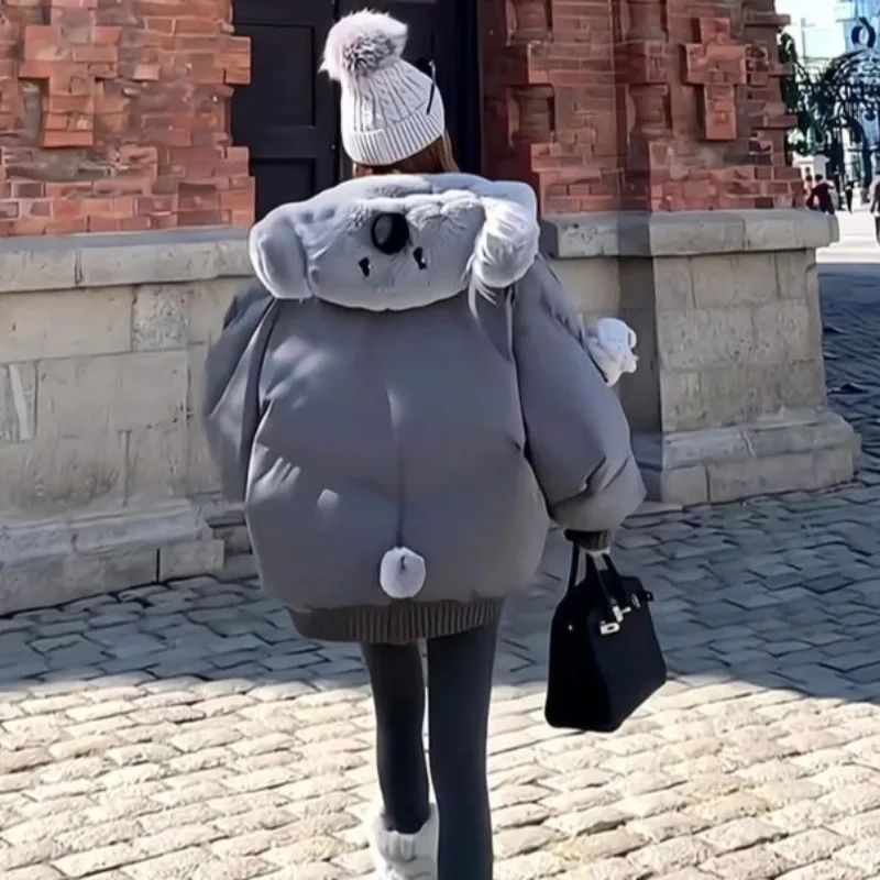 เสื้อแจ็คเก็ตโคอาล่าสุดฮิตสำหรับผู้หญิง ฤดูหนาว รุ่นใหม่ หนา อุ่น สไตล์ขนมปัง ลดอายุ แฟชั่น