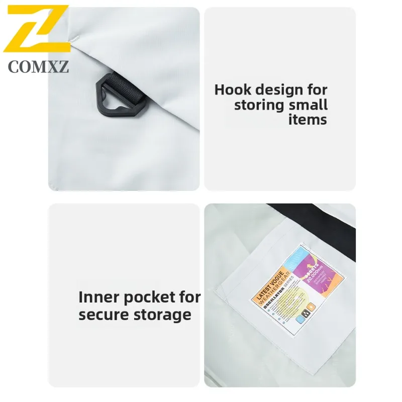 سترة COMXZ متعددة الاستخدامات للرجال للتنزه في الهواء الطلق ومقاومة للرياح معطف دراجة نارية للاستخدام اليومي معاطف خريفية بسحاب #6