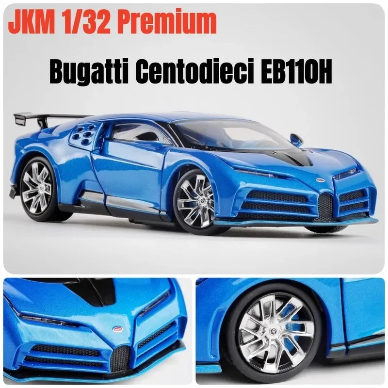 New 1:32 Bugatti EB110 Centodieci Diecasts & Toy Vehicles Metal Car Model Shock absorber Sound Light Collection Car Toys Gift