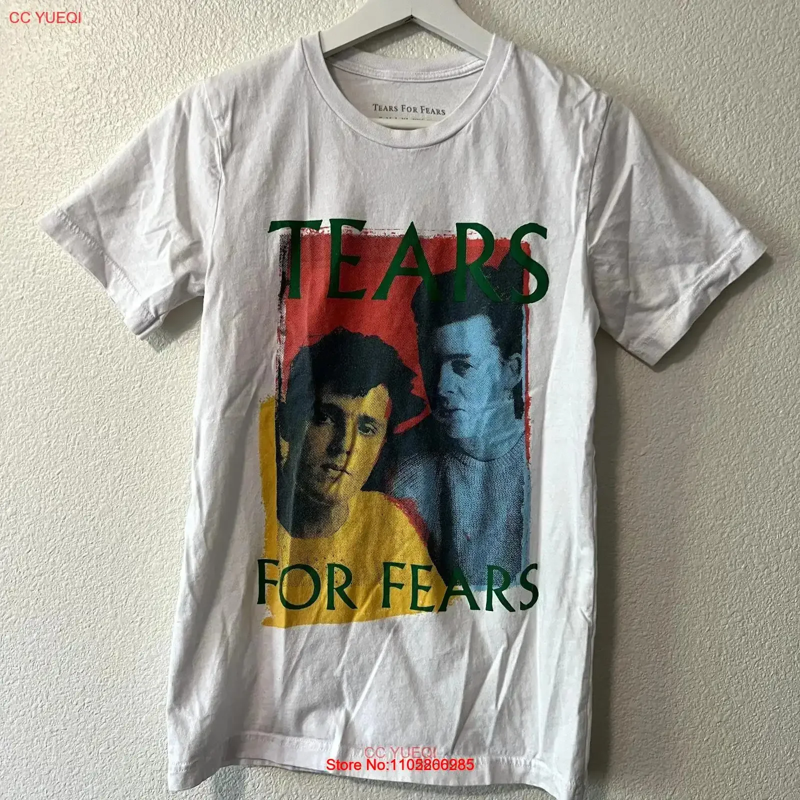 Tears For Fears Face Band White T Shirt New Wave Rock vintage Washed fashion graphic Breathable Stretched designer clothes