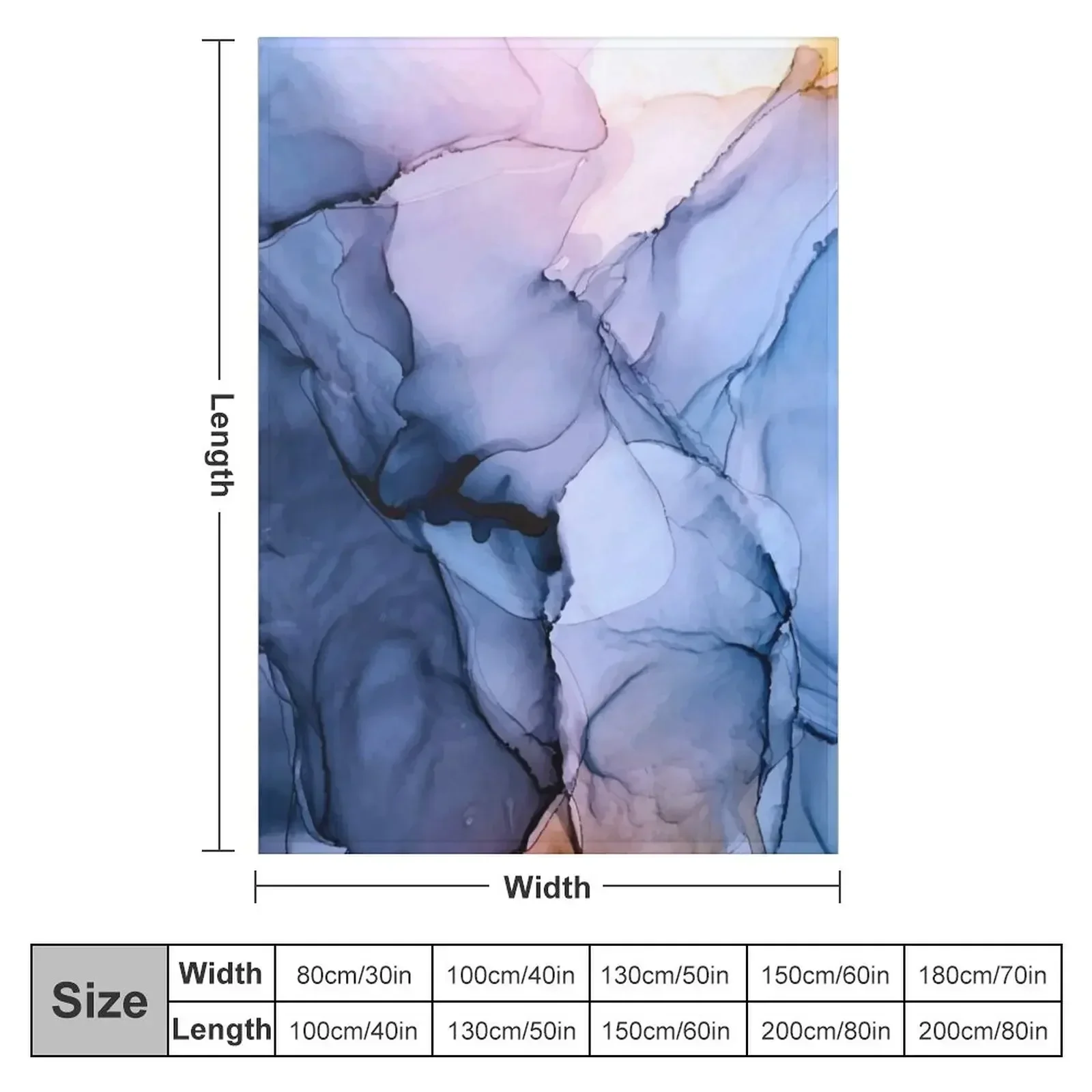 Captivating 1 - Alcohol Ink Painting Throw Blanket Summer Beddings Fashion Sofas Blankets