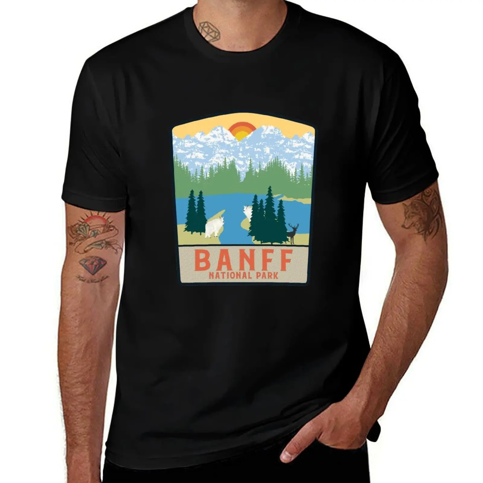 Banff National Park Jasper T-Shirt Casual Streetwear Short Sleeve Tee T-Shirt