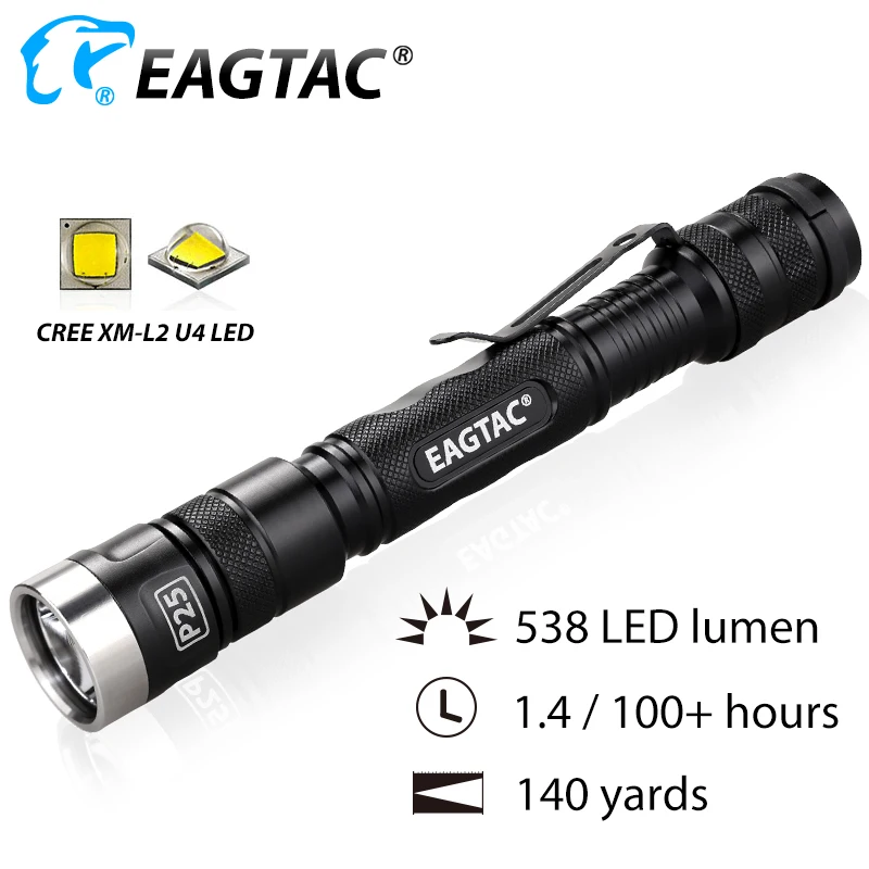 EAGTAC P25A2 XML2 CW NW Nichia519 365nm 395nm UV LED Flashlight Replaceable Drop in Module AA Battery